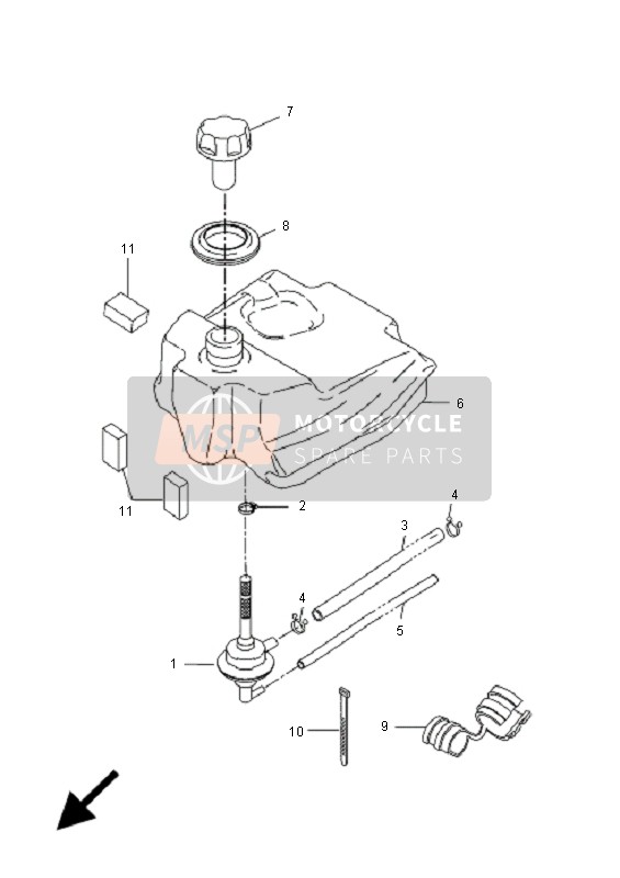 Yamaha CW50N 2011 TANK für ein 2011 Yamaha CW50N